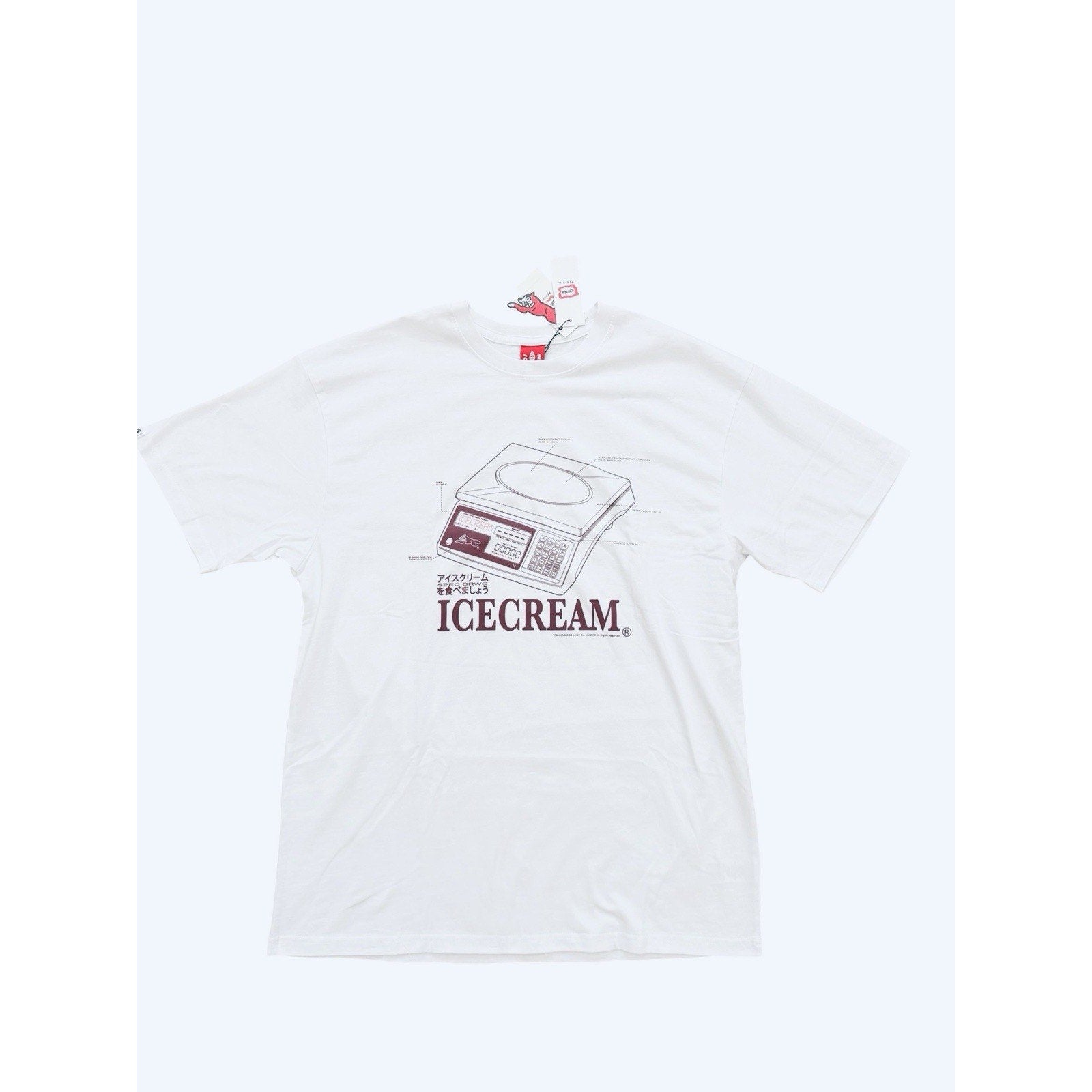 ICECREAM x Billionaire Boys Club BBC Mens Weight Tee T-Shirt White Size L