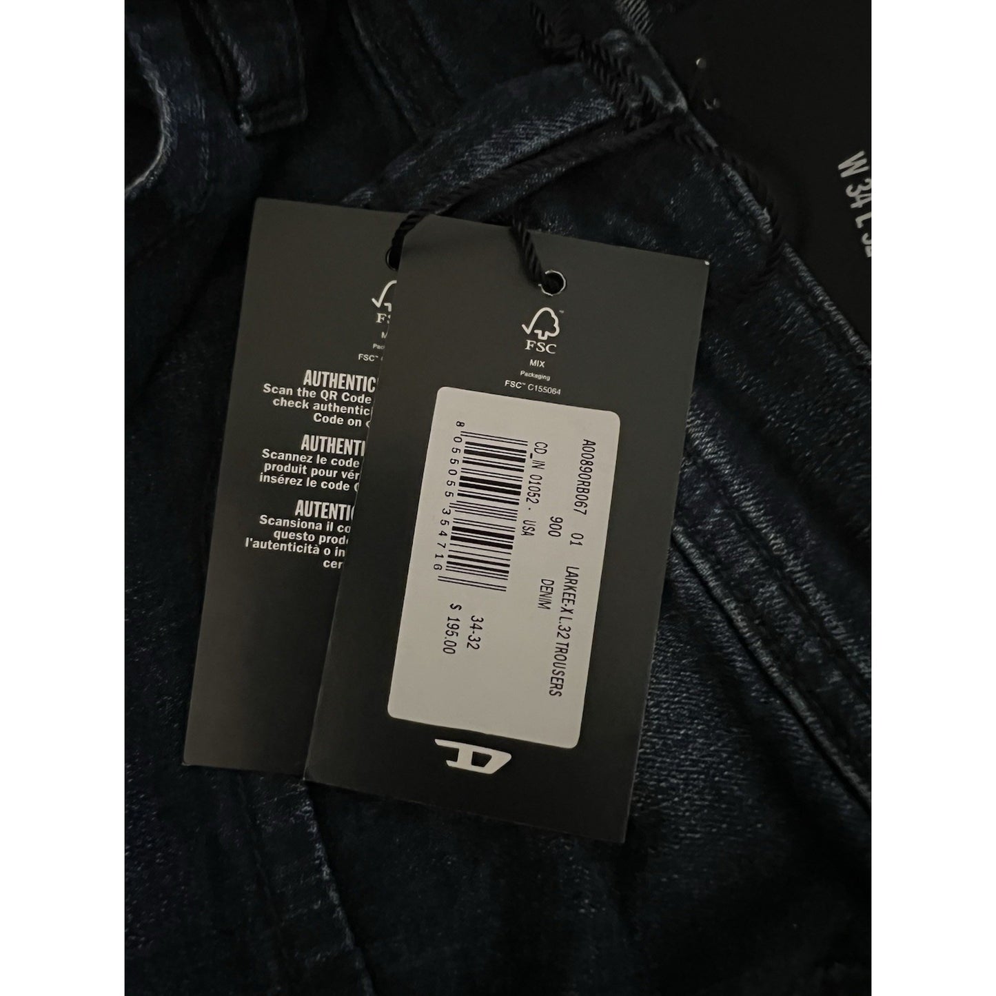 Diesel Jeans Larkee Straight Blue RB067