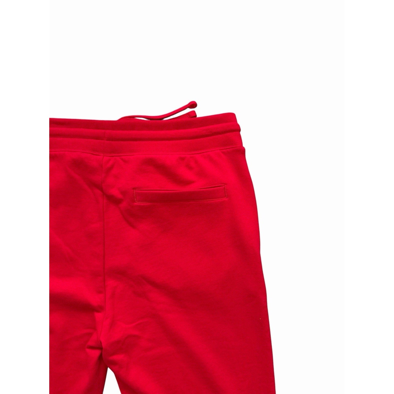 Hugo Boss Dramtol Drawstring Waist Cotton Blend Joggers Red