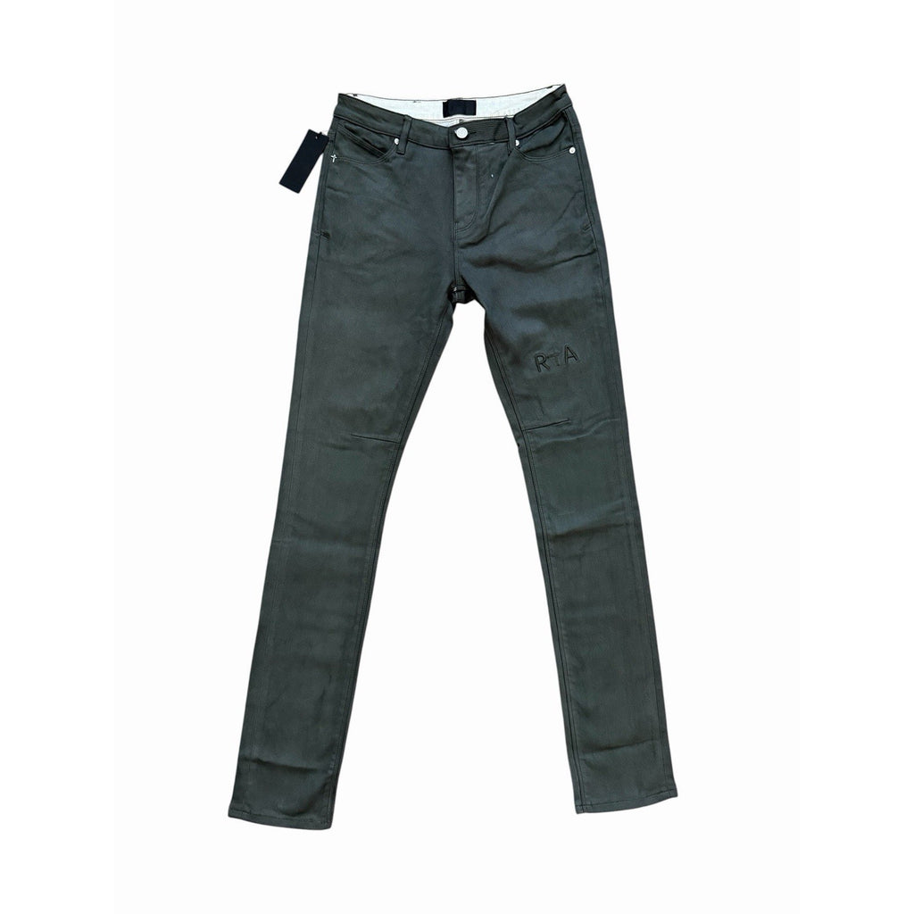 RtA Bryant Dusty Olive Triple Cross Skinny Jeans