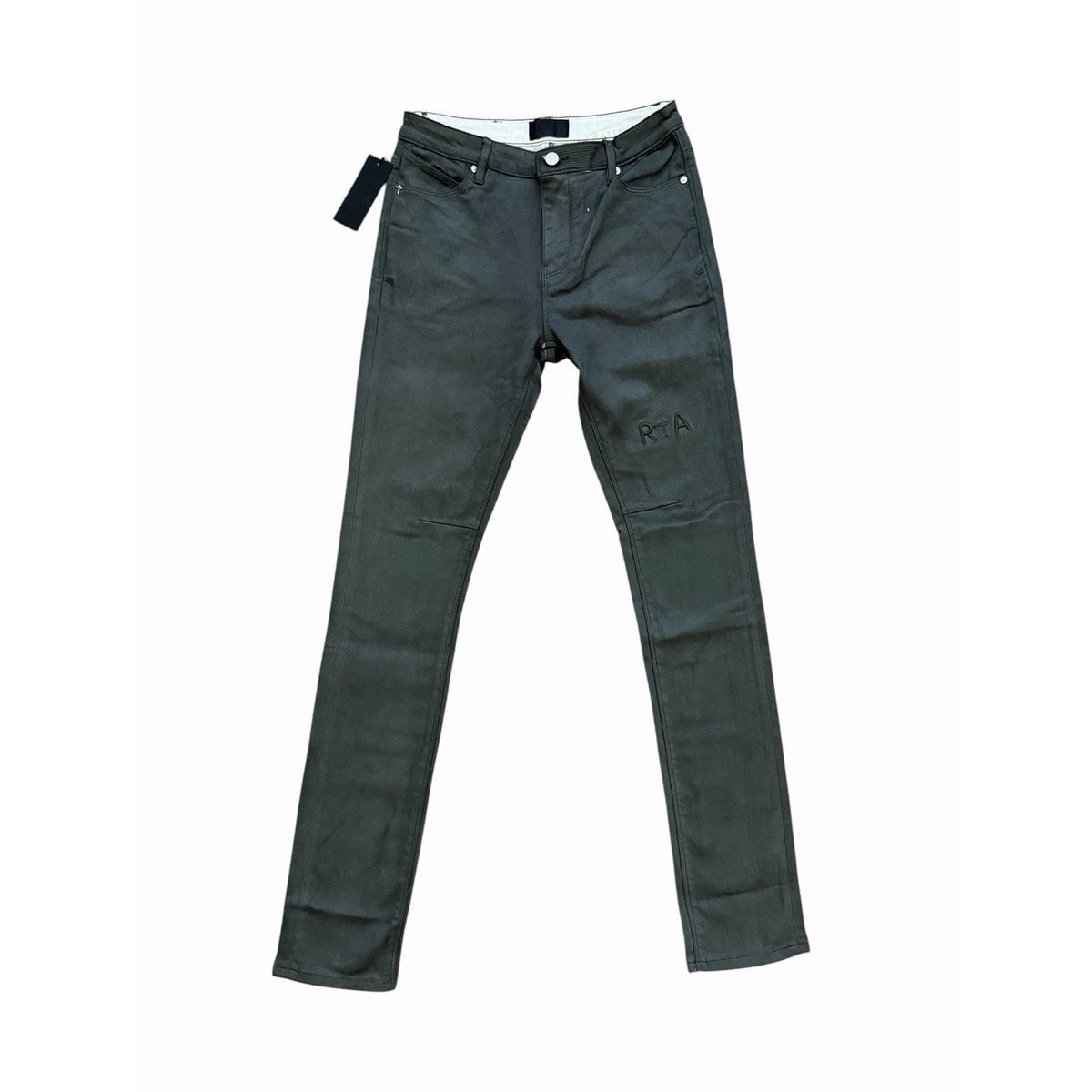 RtA Bryant Dusty Olive Triple Cross Skinny Jeans