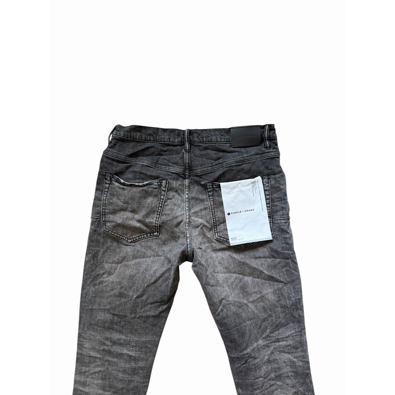 Purple Brand Dirty Blowout Drop Fit Slim Jeans - Grey