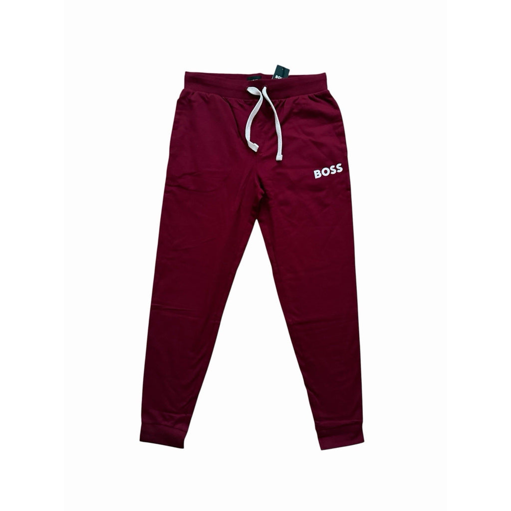 Hugo Boss Ease Drawstring Waist Cotton Blend Joggers - Burgundy Red