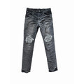 Purple Brand Jeans Grey Dirty Blowout Drop Fit Slim P002