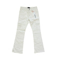 Purple Brand Jeans Patent Film Slim Cargo Bootcut White P004