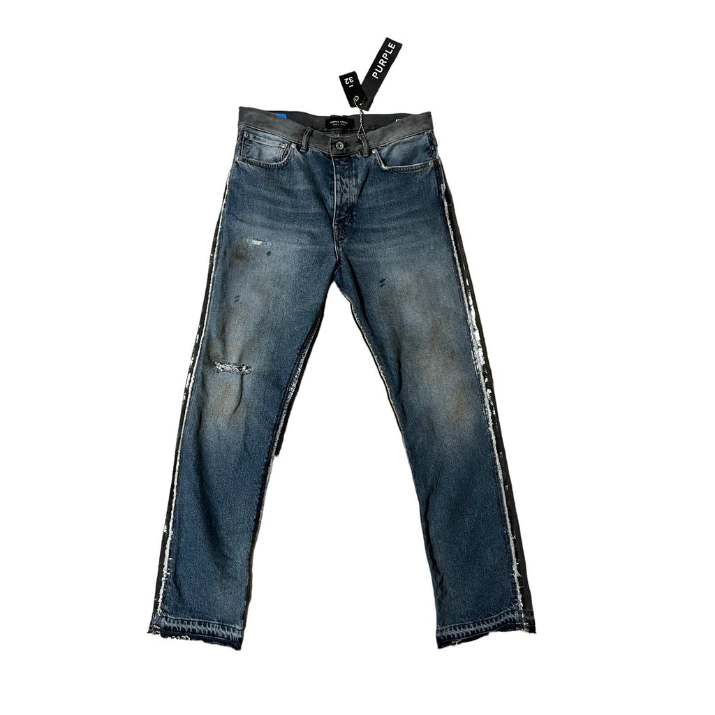 Purple Brand Jeans Straight Mid Rise Made In Italy P011