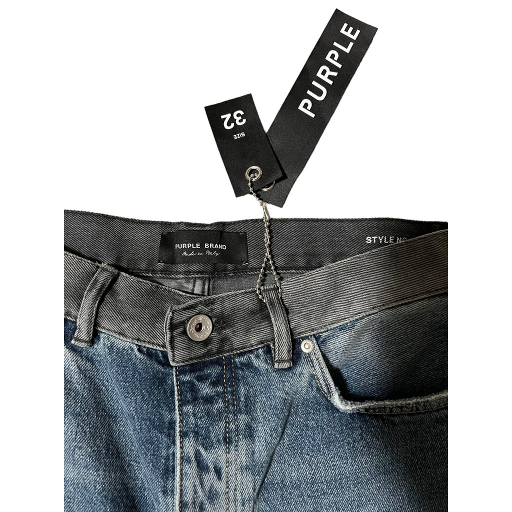 Purple Brand Jeans Straight Mid Rise Made In Italy P011
