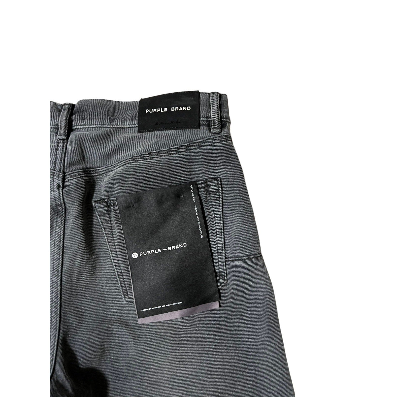 Purple Brand Jeans Straight Mid Rise Made In Italy P011