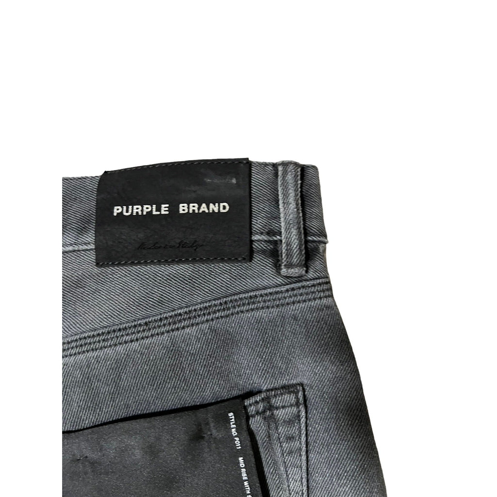 Purple Brand Jeans Straight Mid Rise Made In Italy P011