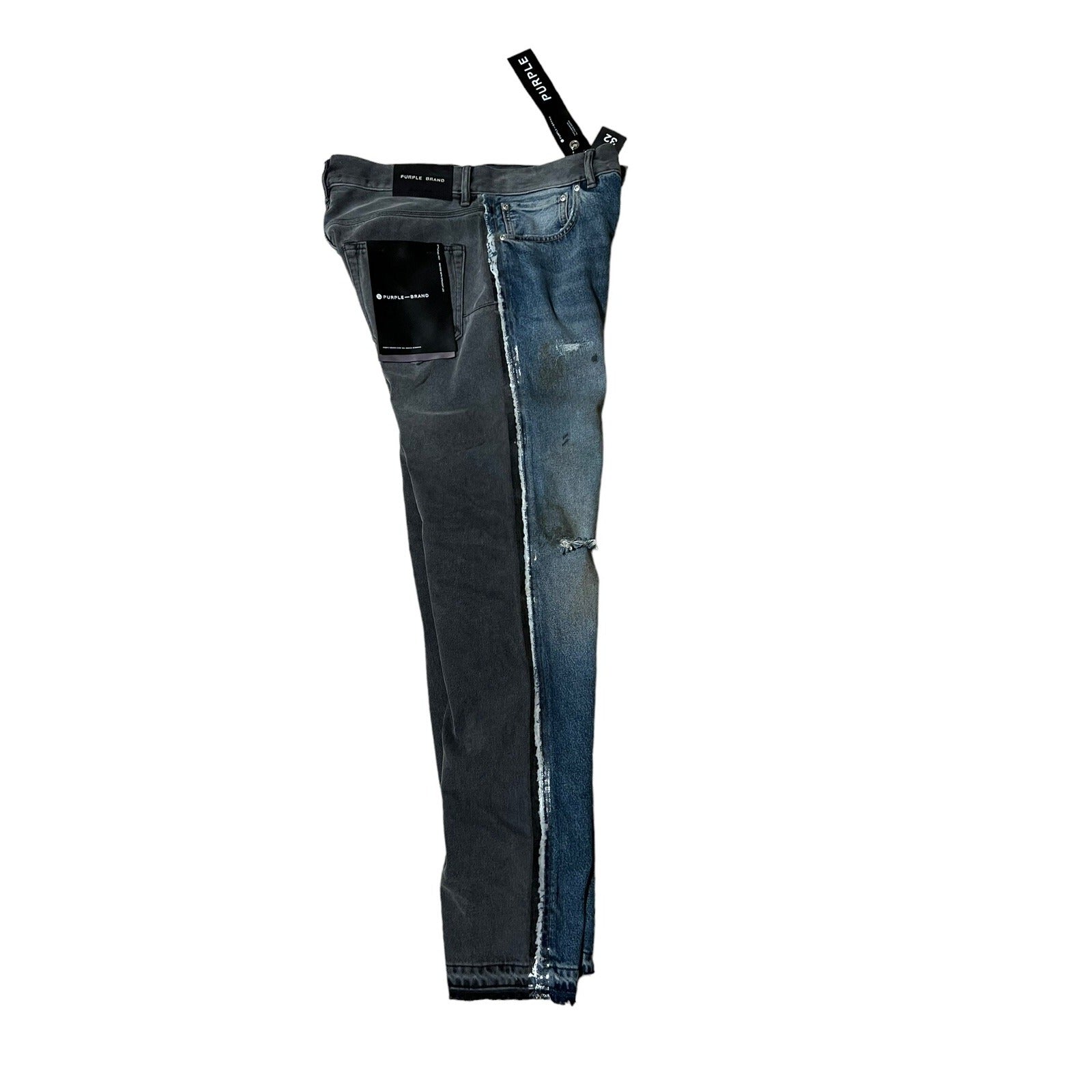 Purple Brand Jeans Straight Mid Rise Made In Italy P011