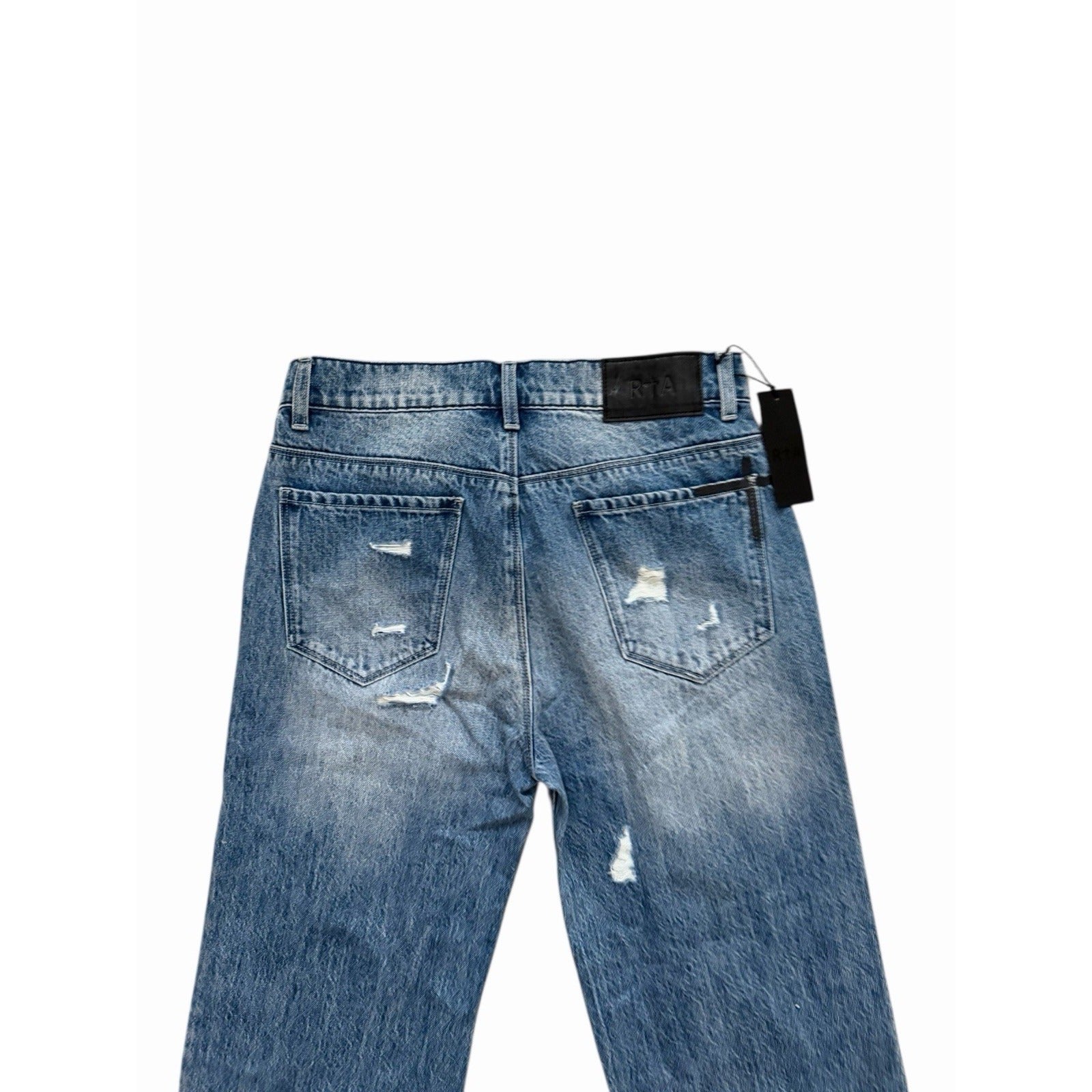 RtA Mens Jonas Distressed Straight Leg Jeans