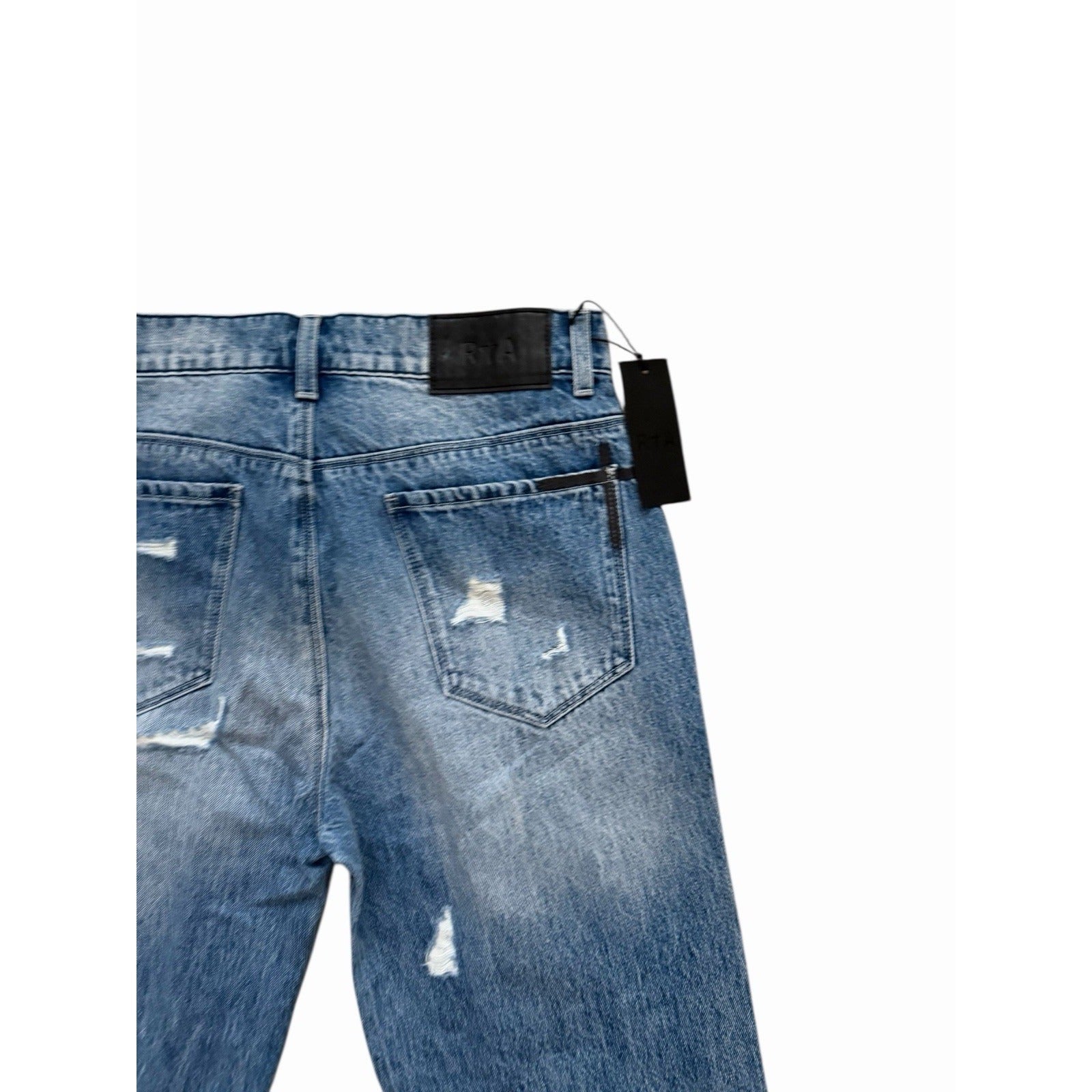 RtA Mens Jonas Distressed Straight Leg Jeans