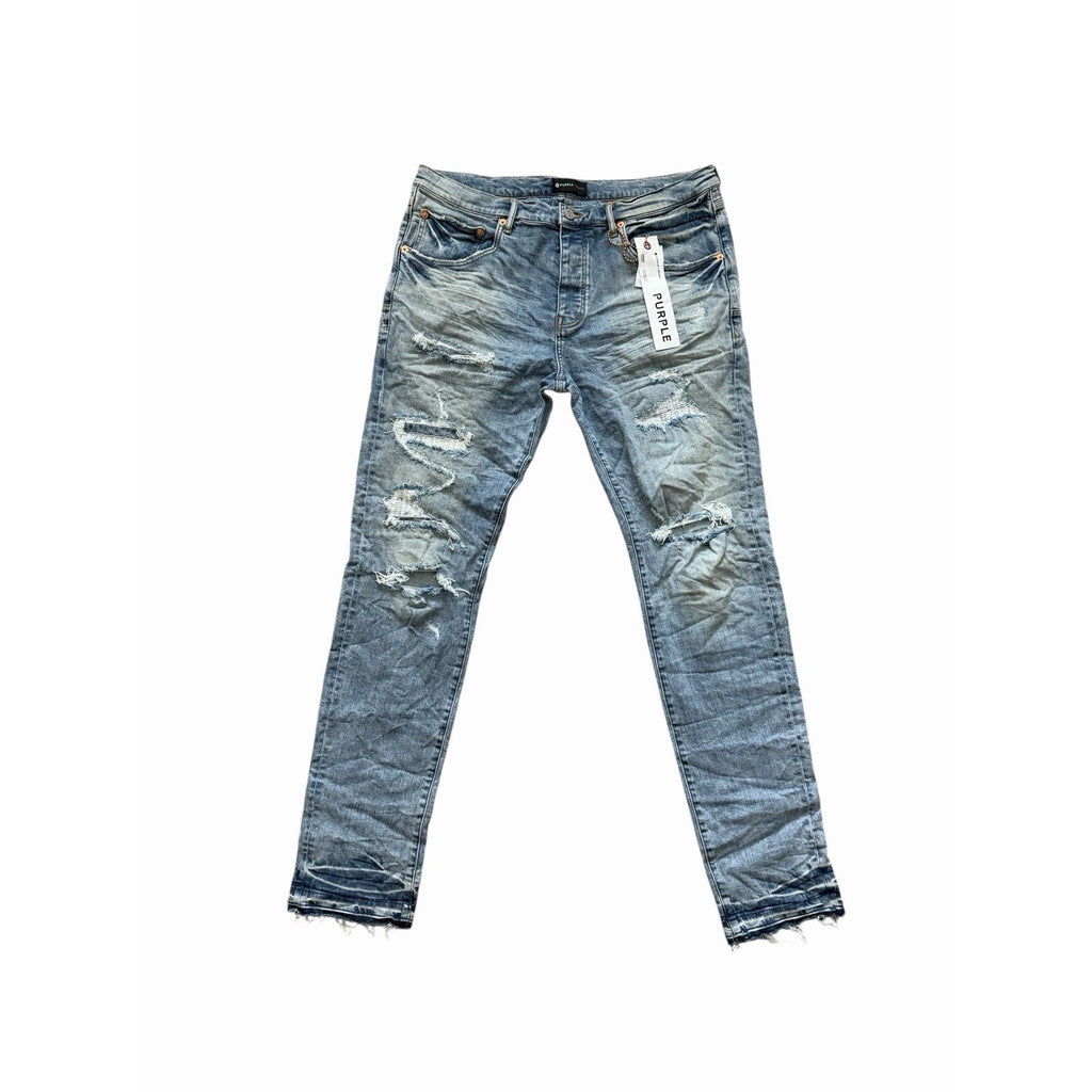 Purple Brand Jeans Ripped Light Indigo Vintage Skinny P001