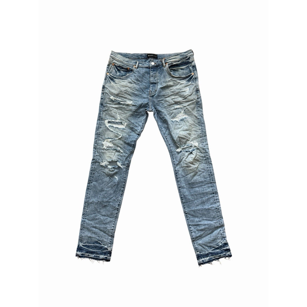 Purple Brand Jeans Ripped Light Indigo Vintage Skinny P001
