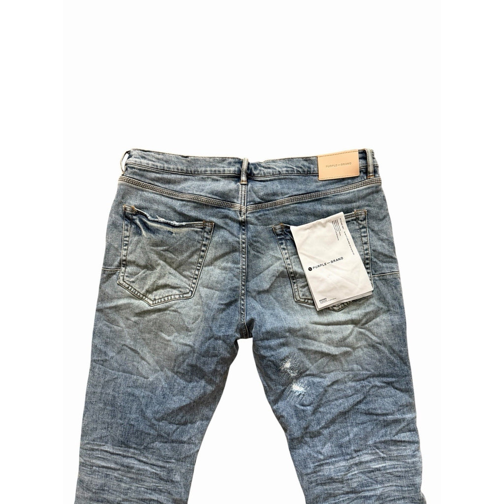 Purple Brand Jeans Ripped Light Indigo Vintage Skinny P001