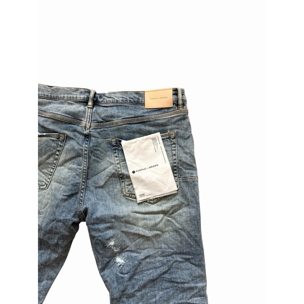 Purple Brand Jeans Ripped Light Indigo Vintage Skinny P001