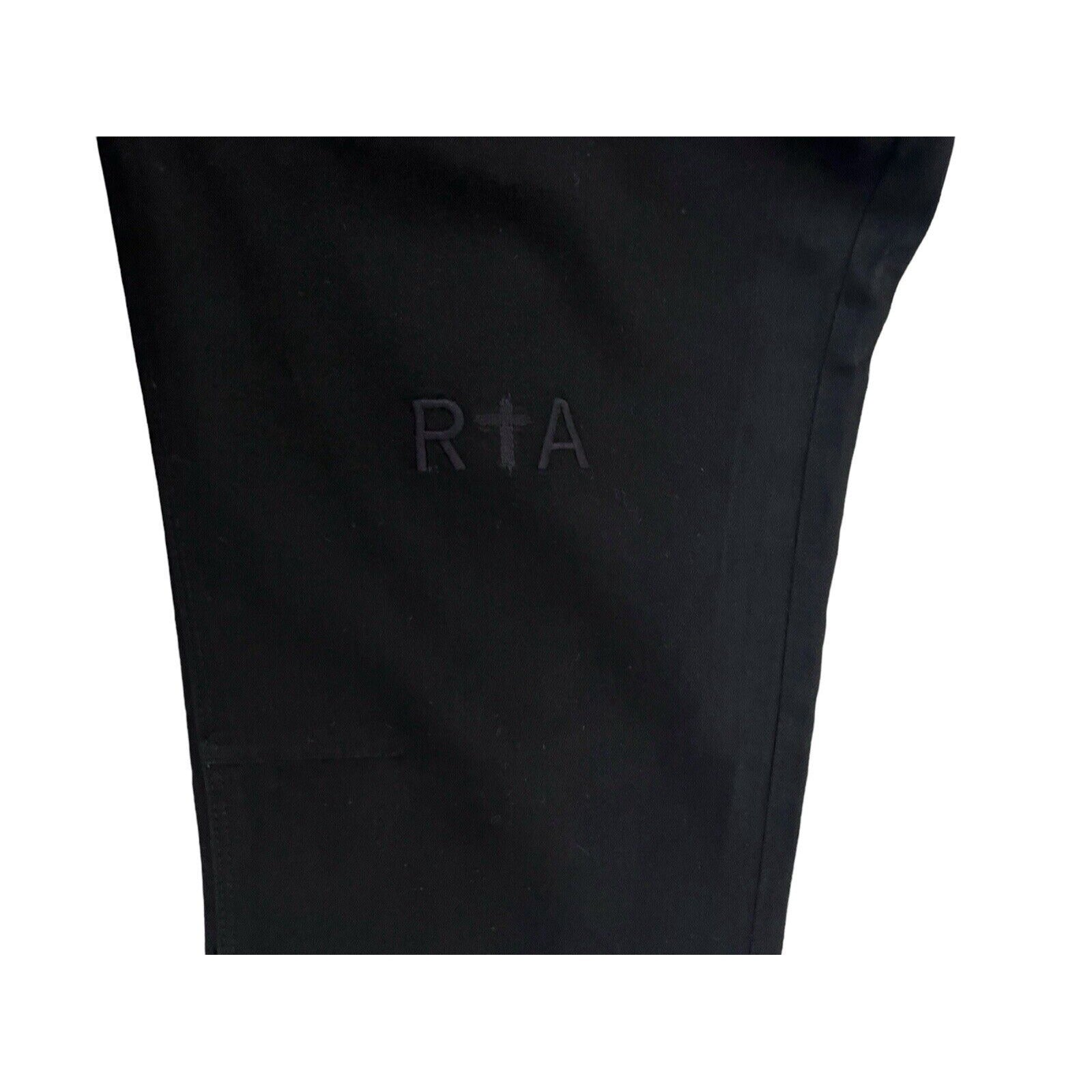 RtA Denis Black Logo Flared Skinny Jeans